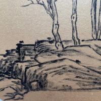 艺术家石梦松日记:空山无人语，幽树自相安。江天呈寂寥，不必添渡船。【图1】