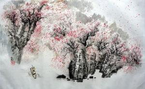 艺术品图片：艺术家杨柏欣国画作品名称《【桃花源】  作者 杨柏欣》价格720.00 元