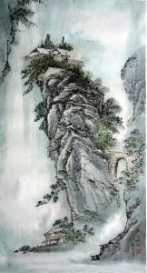 艺术品图片：艺术家杨柏欣国画作品名称《【白云深处】  作者 杨柏欣》价格960.00 元