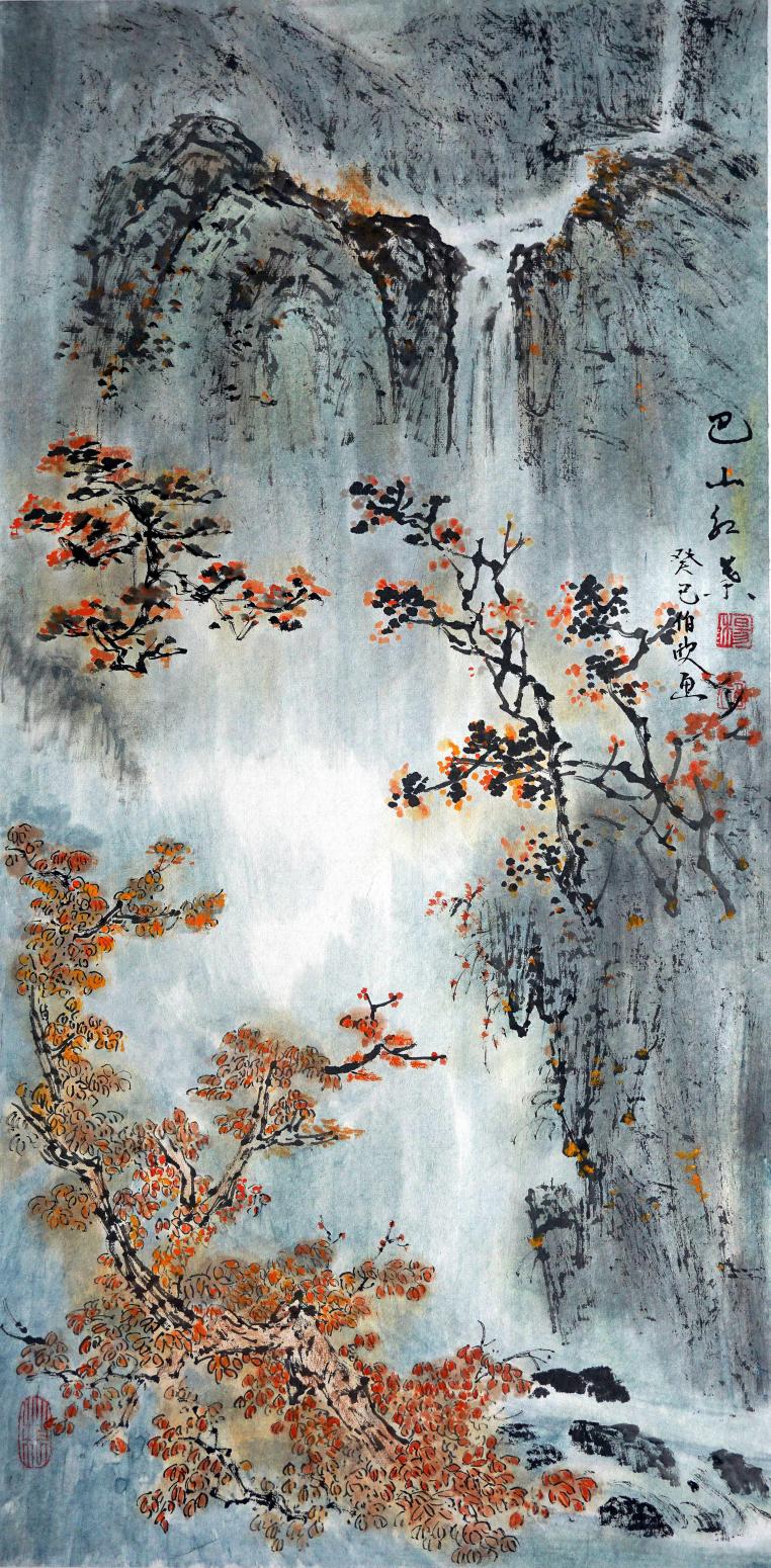 杨柏欣文玩杂项作品《【巴山红叶】  作者 杨柏欣》【图0】