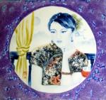 蔡国英日志-釉下彩指在坯胎上绘画，经过1350度高溫烧制而成的陶瓷。【图1】