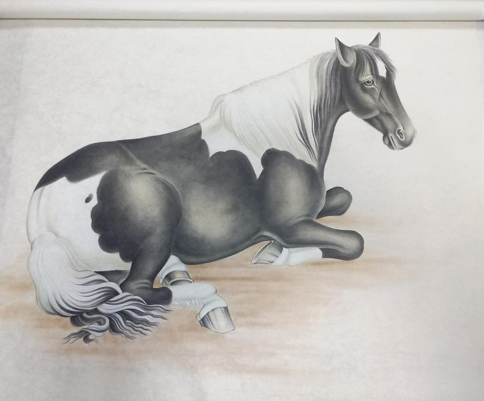 于永强国画作品《骏马》