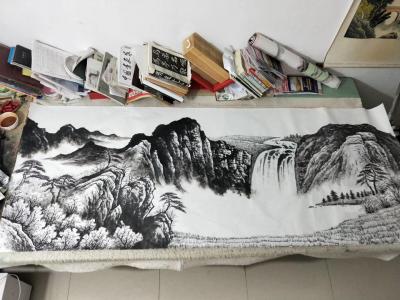 李振军日记-客户订制的山水画，完工【图1】
