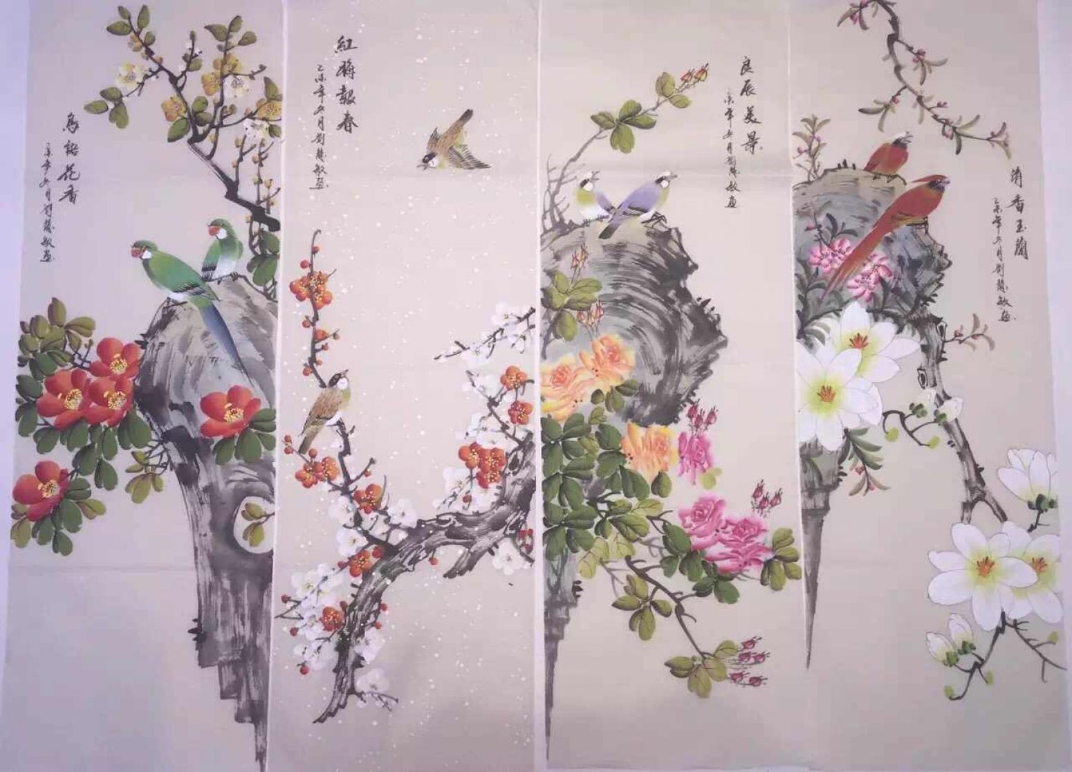 刘慧敏国画作品《鸟语花香》【图5】