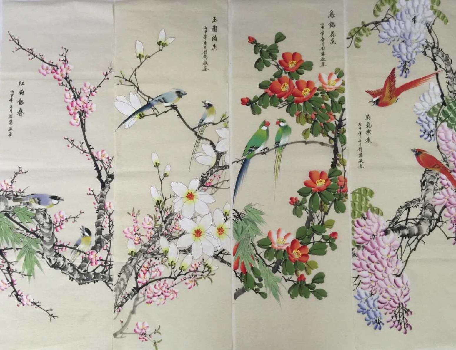 刘慧敏国画作品《鸟语花香》【图3】