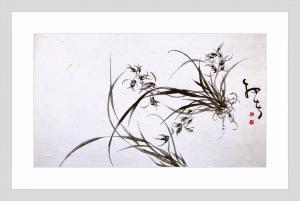 艺术品图片：艺术家周牧天国画作品名称《水墨兰花》价格1800.00 元