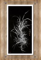 艺术家周牧天生活:周牧天水墨兰花【图1】