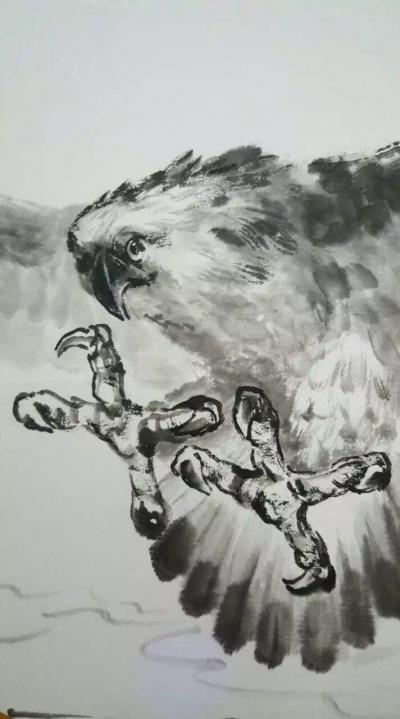 许小雄日记-试画扇面画，《补天》、《智者千里》请大家指正【图3】