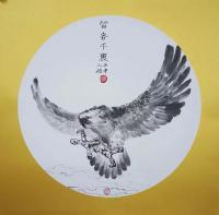 艺术家许小雄日记:试画扇面画，《补天》、《智者千里》请大家指正【图3】