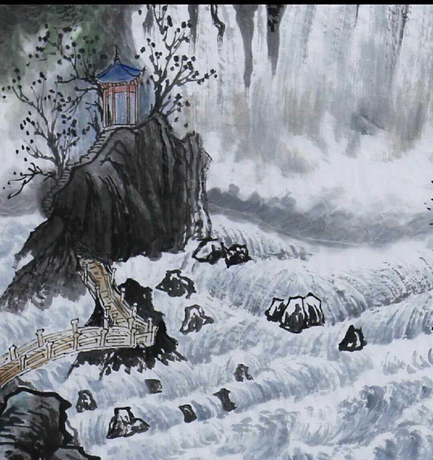 康笑枫 国画 代理国画作品《蒲金鹏国画作品》【图1】