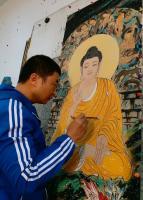 艺术家李亚南日记:李亚南书画工作室，佛像系列。【图0】