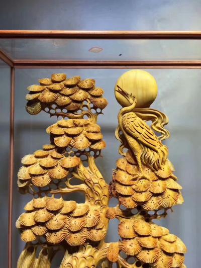 许海峰收藏-秒2688元，个人收藏出售
《松鹤延年》1号，崖柏，陈化老料，整体无拼接，全手【图2】