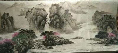 李崇山日记-国画山水（小桥流水人家），作者，李崇山【图1】