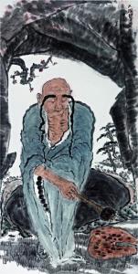 黄东辉国画作品《六祖慧能行禅图 作者黄东辉》价格48000.00元