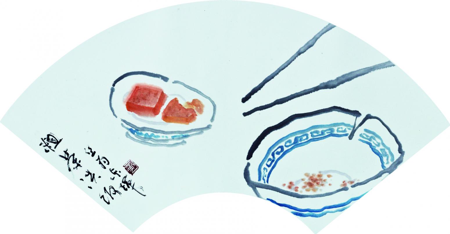 黄东辉国画作品《【粗茶淡饭】作者.黄东辉》