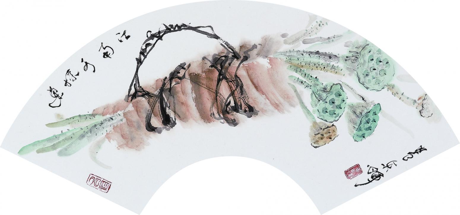 黄东辉国画作品《【江南可采莲】作者.黄东辉》