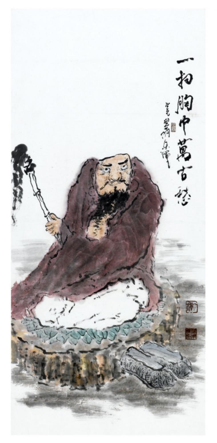 黄东辉国画作品《【达摩】作者.黄东辉》