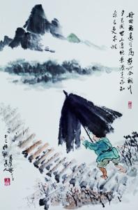 黄东辉国画作品《【风雨无阻】作者.黄东辉》价格13200.00元