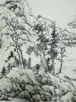 艺术家欧凯歌日记:《飛瀑嘻崖壑，輕舟覧河山》178x45cm【图3】