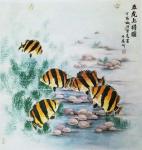 徐景莲日志-南虎鱼是较贵的欣赏鱼。把这种美丽的海洋动物创作成工笔画挂在厅【图1】