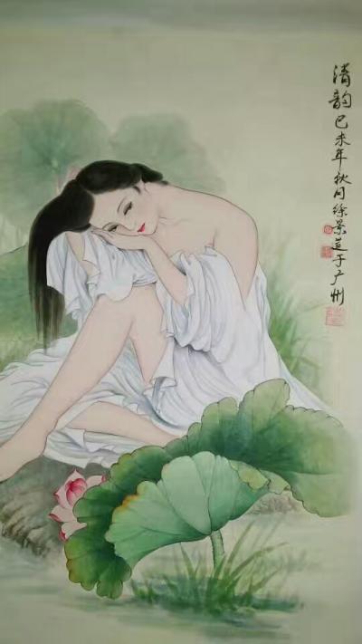 徐景莲日记-我喜欢画古今工笔美女图。画出她那妩媚迷人的眼睛，可爰直系的鼻子，性感微笑的嘴唇，【图1】