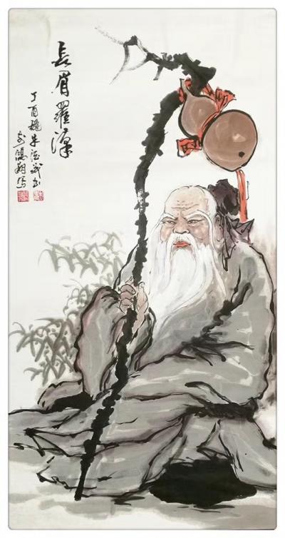 朱德茂日记-今和李鸿翔合创《长眉罗汉》【图1】