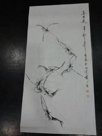 李尊荣日记-牙买加大使丘伟基先生说我画的虾非常有特点【图2】