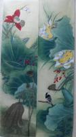 艺术家吴宝林日记:我的近期作品。本焕长老画像、荷花图、菊花图、飞鸟图【图5】