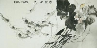 胡小炜（润德）日记-群虾努眼本无端，世人笑我瞎胡闹。
风卷荷叶掀碧波，畅游四方说疯癫。
    【图2】