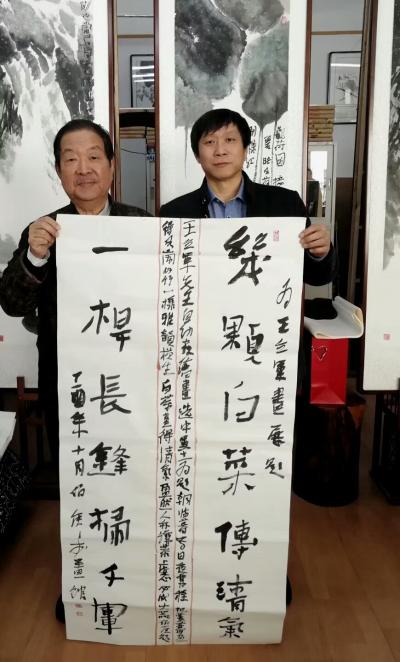 王立军日记-牡丹江文化名人、著名学者、书画家、美术评论家傅伯庚先生为我撰联：(为王立军画展题【图1】