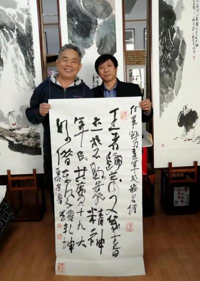 王立军日记-牡丹江文化名人、著名学者、书画家、美术评论家傅伯庚先生为我撰联：(为王立军画展题【图2】