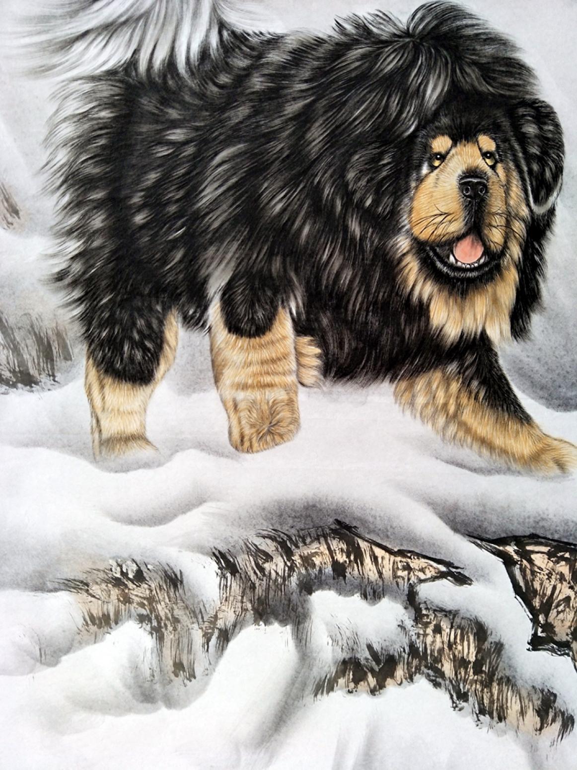 石海博国画作品《高原卫士》【图0】