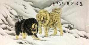 艺术品图片：艺术家石海博国画作品名称《盛世神獒》价格600.00 元