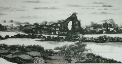 刘协文日记-四尺整张来题字，，【图1】