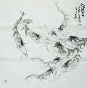 胡小炜（润德）国画作品《九龙图》价格4600.00元