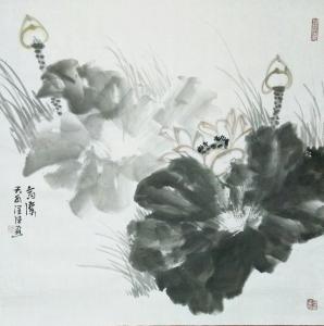 胡小炜（润德）国画作品《高洁》价格4800.00元