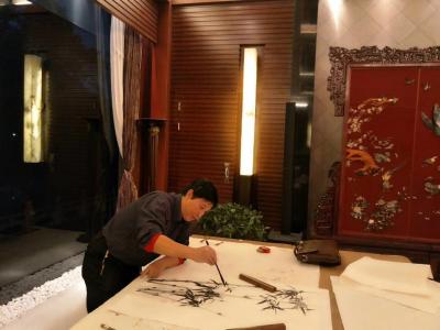 丁国祥生活-杨州迎宾馆书画笔会现场！【图1】