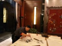 艺术家丁国祥生活:杨州迎宾馆书画笔会现场！【图0】