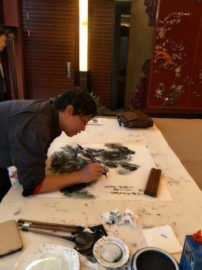 丁国祥生活-杨州迎宾馆书画笔会现场！【图3】