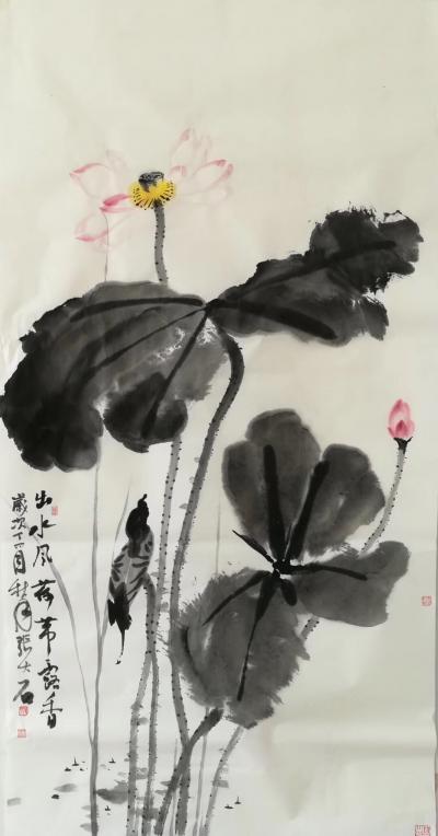 张大石日记-这几天画画荷花大家分享【图1】