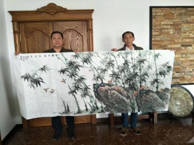 高显惠日记-高显惠为岫岩企业家画竹【图2】