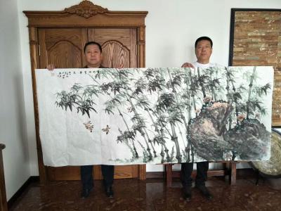 高显惠日记-高显惠为岫岩企业家画竹【图5】