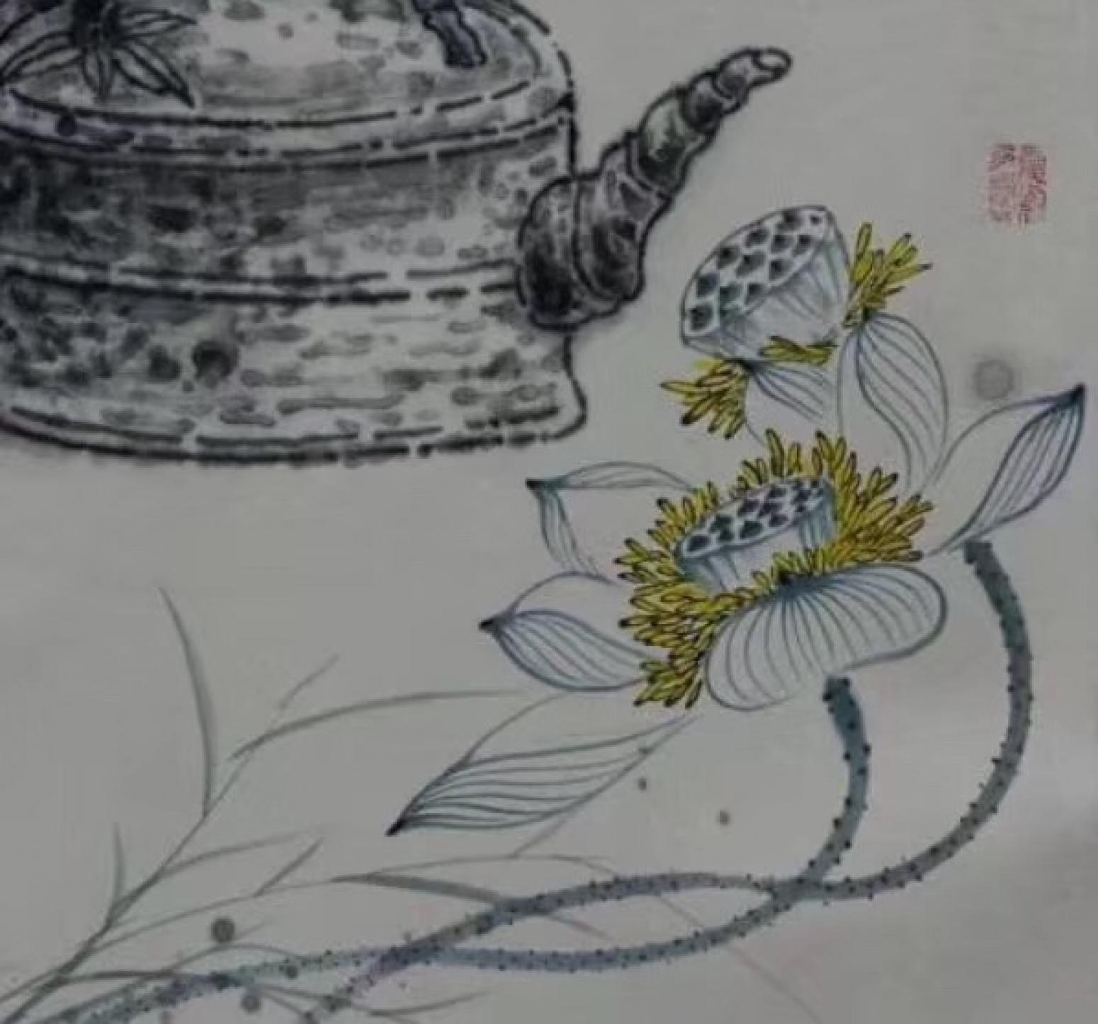 金新宇国画作品《天下一壶》【图1】