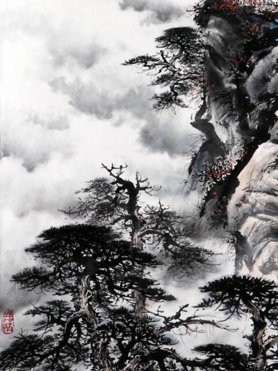 罗树辉日记-一夜相思几度空，
裁来旧事与谁同，
雾锁山峦秋韵沁，
恰是松啸枫叶红。
【图2】