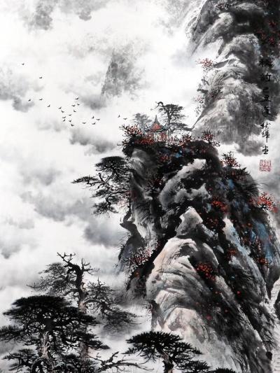 罗树辉日记-一夜相思几度空，
裁来旧事与谁同，
雾锁山峦秋韵沁，
恰是松啸枫叶红。
【图3】