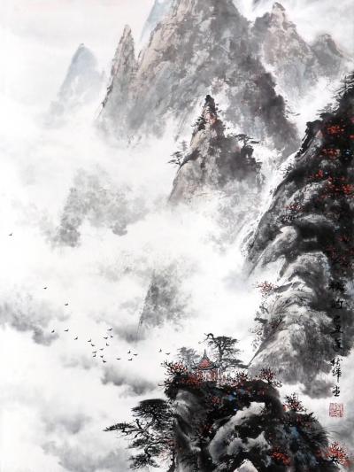 罗树辉日记-一夜相思几度空，
裁来旧事与谁同，
雾锁山峦秋韵沁，
恰是松啸枫叶红。
【图4】