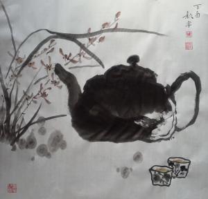 艺术品图片：艺术家金新宇国画作品名称《天下一壶》价格3000.00 元