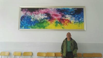 戴建华日记-《生命的涌动——光的世界》布面综合材料，尺寸300*100cm，创作年代2017【图2】