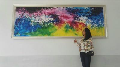 戴建华日记-《生命的涌动——光的世界》布面综合材料，尺寸300*100cm，创作年代2017【图3】