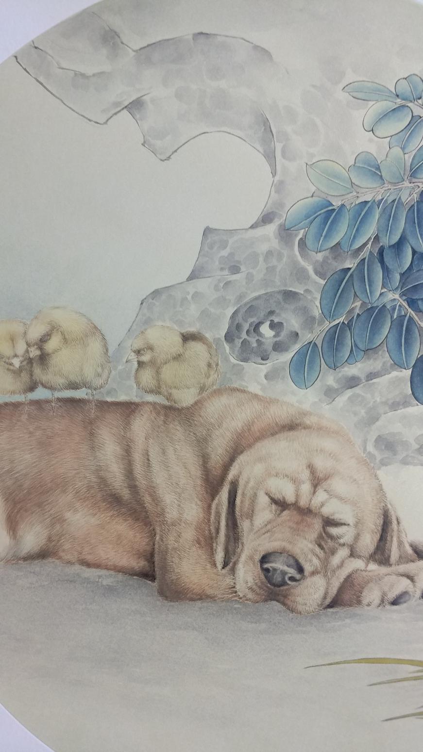 于永强国画作品《小息》【图0】